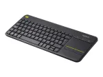 Logitech Wireless Touch Keyboard K400 Plus Mini QWERTZ Must