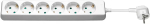 Goobay 51296 6-pesaline pikenduskaabel, 6x Schuko pesa, 1,5 m, valge