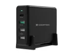Conceptronic OZUL 4-pordiline 65 W USB PD lauaarvuti laadija, sisetingimustesse, vahelduvvool, 5 V, must