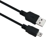 USB-kaabel Helos 288315 USB 2.0 2m USB A Mini-USB B Must