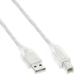 USB 2.0 kaabel A-t&uuml;&uuml;pi isane / B-t&uuml;&uuml;pi isane InLine 34557T 7 m l&auml;bipaistev