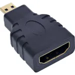 InLine HDMI-adapter HDMI A-pesa / HDMI D isane, 4K/60Hz, kullatud