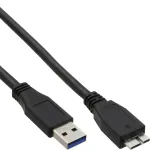 InLine USB 3.2 Gen.1 kaabel Type A-pistik / Micro B-pistik, must, 0,5 m