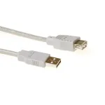 ACT SB2203 USB 2.0 pikendusjuhe, USB A pistik - USB A pesa, 3 m, elevandiluukarva