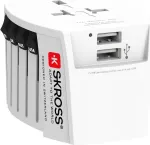 SKROSS MUV USB maailmaadapter toiteadapter 2x USB