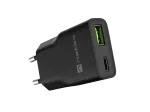 Toiteadapter NATEC Ribera NUC-2377 &mdash; 1&times;USB-A, 1&times;USB-C, 3 A v&auml;ljund