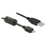 DeLOCK - USB-kaabel - USB-t&uuml;&uuml;p A, 4-kontaktiline (M) - Micro-USB, t&uuml;&uuml;p B (M) - 1 m (82299)