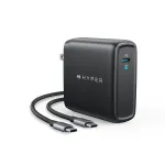 Targus HyperJuice HJG100EU 100 W GaN laadija, &uuml;ks port, EL, 2 m, must