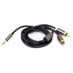 Helikaabel 3,5 mm - 2x RCA, 1 m