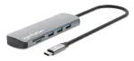 Manhattan USB-C dokk/jaotur kaardilugejaga, pordid (x7): Ethernet, HDMI, USB-A (x3) ja USB-C (x2), Power Delivery (PD) 100 W &ndash; vajab v&auml;list USB-C laadijat (ei ole kaasas). USB-toitega (v&auml;list toiteallikat pole vaja), kui PD ei ole kasutusel