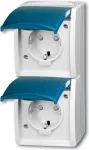 Busch Jaeger 2084-0-0719 pistikupesa CEE 7/3 sinine - valge (2084-0-0719)