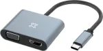 XtremeMac USB-C HDMI-le ja VGA-le adapter &ndash; adapter &ndash; digitaal-/andmeside (XWH-ACVH-13)