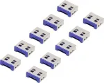 Renkforce USB-pordilukk RF-4695230, 10 tk komplekt, h&otilde;bedane-sinine RF-4695230 (RF-4695230)