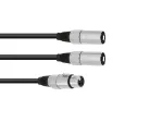 Audio kaabel XLR (3-kontaktiline) 2 x XLR (3-kontaktiline) Must Omnitronic 30225204