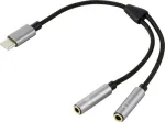 Renkforce USB 2.0 arvuti Y-kaabel [1x USB-C-pistik - 2x pistikupesa] - kaabel - digitaalne/andmeside