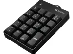 Sandberg USB-juhtmega numbriklaviatuur, USB, 19, S&uuml;learvuti/PC, 1,5 m, Must