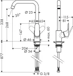 HANSGROHE Focus K&ouml;&ouml;gisegisti 31820000 Kroom