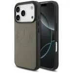 Mercedes nahast vintage logoga MagSafe &uuml;mbris iPhone 17 Pro jaoks, taupe