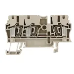 Weidm&uuml;ller ZDU 2.5/3AN l&auml;biviik-klemmliist, vedruklemm&uuml;hendus, 2,5 mm&sup2;, beež, 100 tk