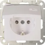 Heinrich Kopp HK05 Schuko pistikupesa suurendatud puutekaitsega, puhasvalge (RAL 9010), s&uuml;vismonteeritav, 16A 250V
