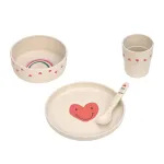 Lassig Happy Rascals Heart Lavender 5-osaline laste n&otilde;ude komplekt