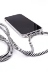 Evelatus Apple iPhone 7/8/SE2020/SE2022 Case with Rope Black Stripes Transparent