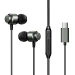 Joyroom JR-EC06 juhtmega k&otilde;rvaklapid koos puldi ja mikrofoniga, USB-C, hall