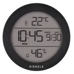 Kienzle Thermo-Hygrometer Round Analog Dial - Stainless Steel - Silver