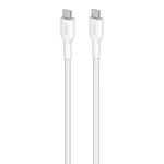 PURO Fabric Heavy Duty Braided USB-C to USB-C kaabel 1,2 m valge