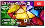 LG 55MRGB87B3B 55 tolline 4K QNED Mini LED Smart TV &alpha;7 Gen6 AI protsessoriga, webOS, 4x HDMI 2.1