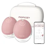 Momcozy M9 kahepoolne rinnapump koos akuga ja hoiukarbiga