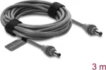 Delock 91824 DC 5,5 x 2,1 mm kuni DC 5,5 x 2,1 mm toitekaabel Starlink Mini jaoks, 3 m, hall