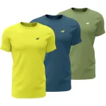 Meeste T-s&auml;rk 4F M4217 3 pakk kollane, sinine, roheline 4FWSS26TTSHM4217 90S S