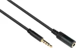 GoodConnections 3,5 mm 4-pooluseline TRRS helipikkenduskaabel, isane emasele, 3 m, must AS-35V4B3
