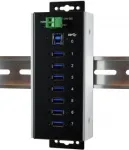 EXSYS EX-1187HMVS-WT 7-pordiline USB 3.2 Gen 1 t&ouml;&ouml;stuslik metallist jaotur