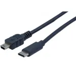 EXERTIS CONNECT USB-C - Mini-USB Type B kaabel, 2,0 m, must 532451