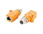 EXSYS EX-49501 t&ouml;&ouml;stuslik M12 A-koodiga 8-pin emane RJ45 emase adapter, Gigabit Ethernet, IP67