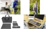 SIGEL BAB11 Desk Sharing Bag Classic L, tumehall, 5-osaline komplekt