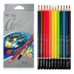Colorino Artist akvarellpliiatsid 12 v&auml;rvi ja pintsel