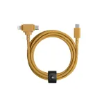 USB-kaabel native union Belt kaabel Duo 1,5 m USB-C kuni USB-C/Lightning kollane