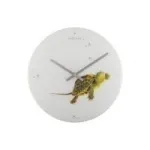 NeXtime klok 8137 Turtle, &Oslash;43 cm, Seinale, Valge/ Roheline
