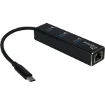 Inter-Tech Argus IT-410 - Hub - 3 x SuperSpeed USB 3.0 + 1 x 10/100/1000 - Lauaarvuti (88885440)