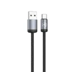 USB-C-kaabel: Tellur TLL155771, USB-A USB-C-le, 3 A, 1 m, must