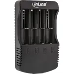 InLine laadija liitium- ja NiCd+NiMH akudele, 1 tk
