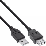 USB 2.0 pikenduskaabel Type A-pistik/emane InLine 34603B must 3m