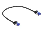 V&otilde;rgukaabel DeLOCK RJ45 Cat.6A S/FTP &Otilde;huke 0,25 m Must