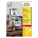 Isekleepuv &uuml;mara ristk&uuml;liku kujuline silt Avery Zweckform L4775-100, p&uuml;siliimiga valge, 210&times;297 mm, 100 tk