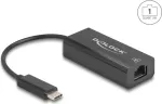 V&otilde;rguadapter DELOCK 64306 USB USB-C Ethernetile 100 Mbit/s, juhtmega, must