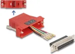 DeLOCK D-Sub 25 pin female to RJ45 female koostekomplekt punane VGA RJ-45