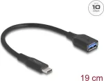 DeLOCK USB-adapter USB USB-C isane pistik Type-A emasele pesale 10 Gbps 19 cm 60 W